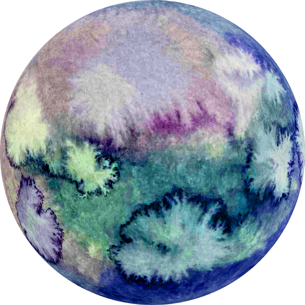 Planet Watercolor Cutout